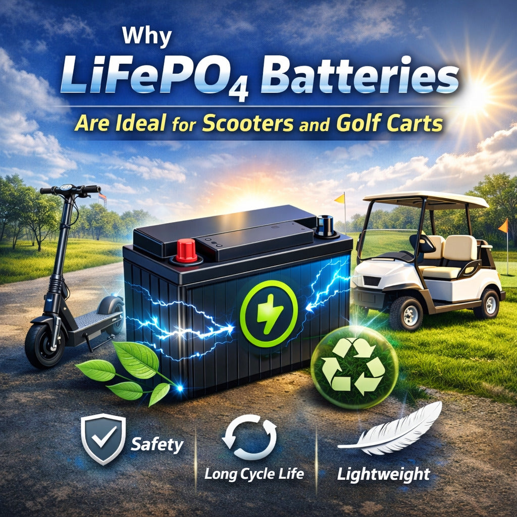 Why LiFePO₄ Batteries Are Ideal for Scooters and Golf Carts
