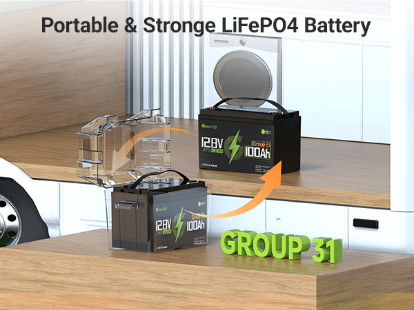 12V 100Ah G31 Elite Smart Bluetooth LiFePO4 – Greenoe