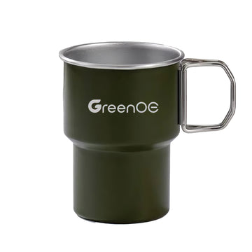 GreenOE 500ml Step-Grip Camp Mug with Handle